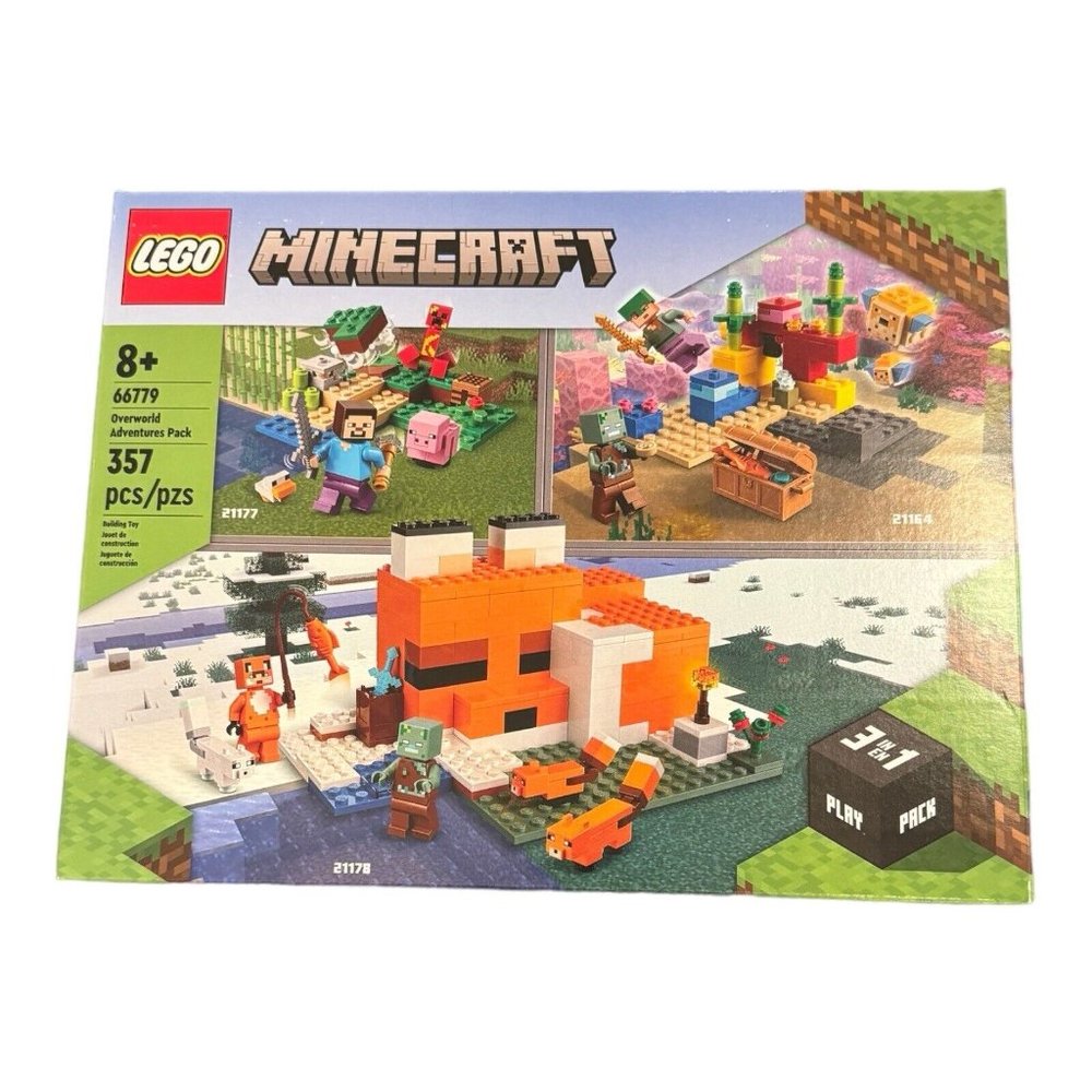 Lego 66779 Minecraft Overworld Adventures Pack [New] 3 in 1 (357 Pieces)